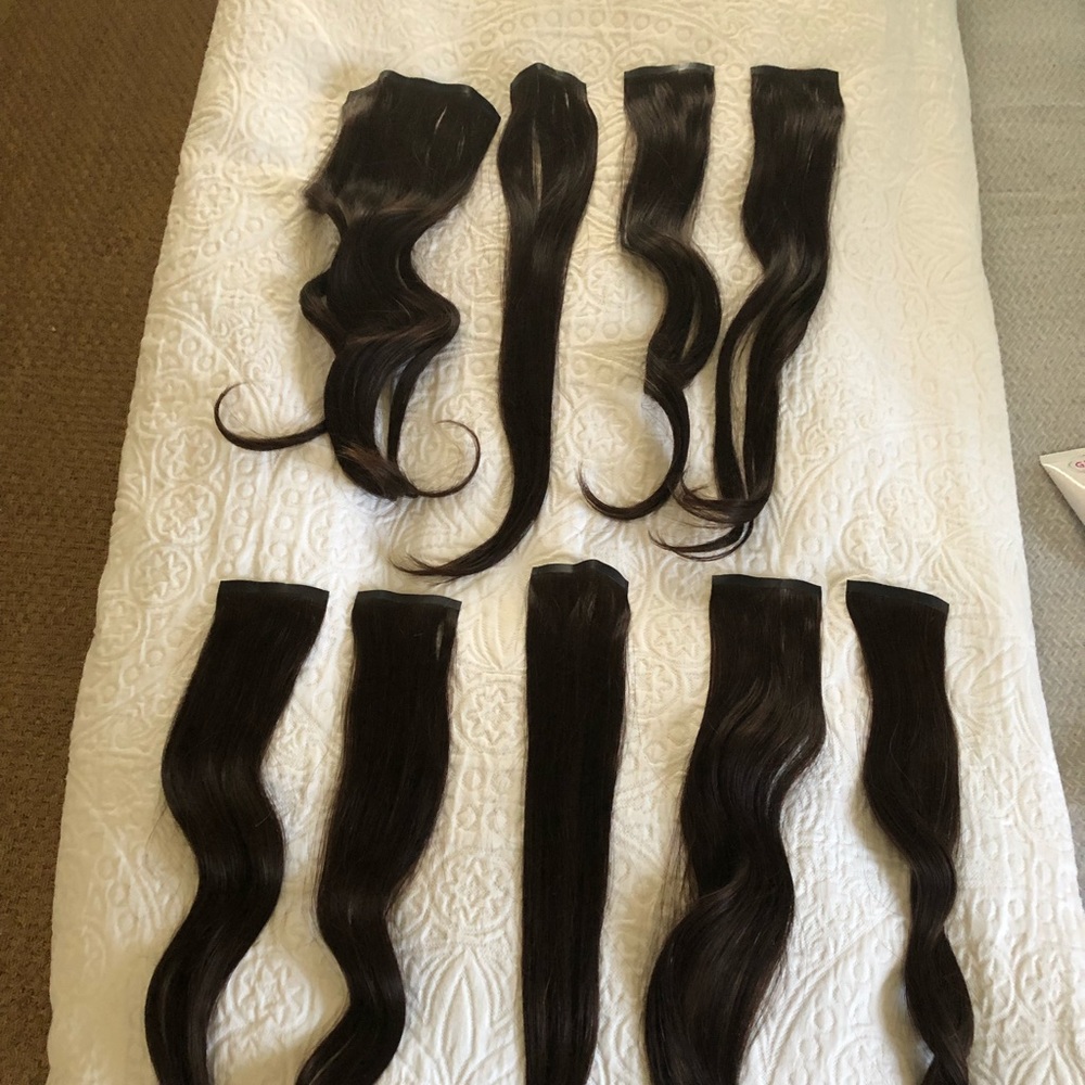 Glam Seamless Clip In 22” Hair Extensions- Dk Brwn